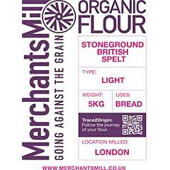 Organic Light Spelt Flour (5kg)