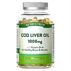 Cod Liver Oil 1000mg Vit D+ (60softgels)