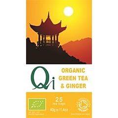 Organic Green Tea & Ginger (25bag)