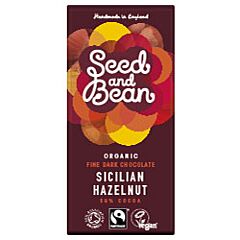 Dark Choc 58% Hazelnut Organic (75g)
