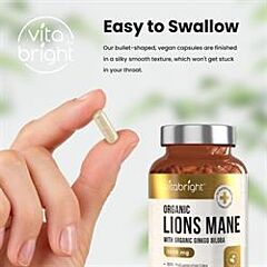 Organic Lions Mane & Ginkgo (120 capsule)