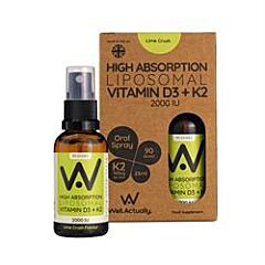 Vit D3+K2 spray (2000IU) Lime (25ml)