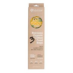 Beeswax Org Cotton Food Bags (3bag)